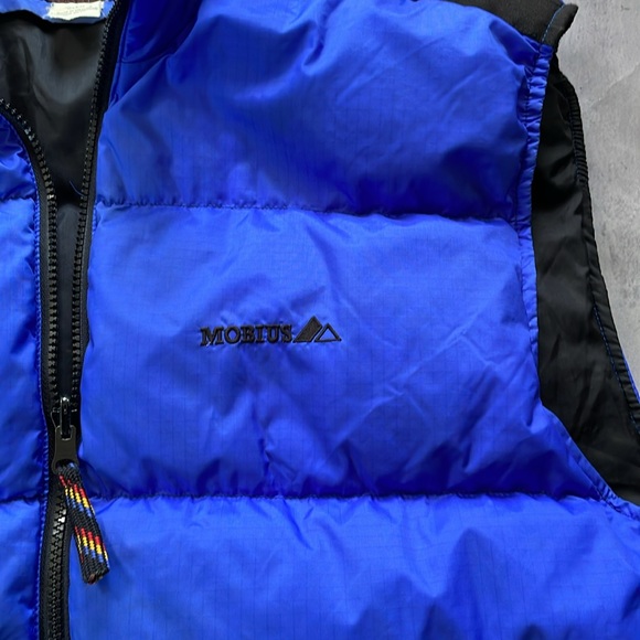 Vintage Mobius Goose Down Big Blue Puffer Vest UNISEX - Picture 3 of 6